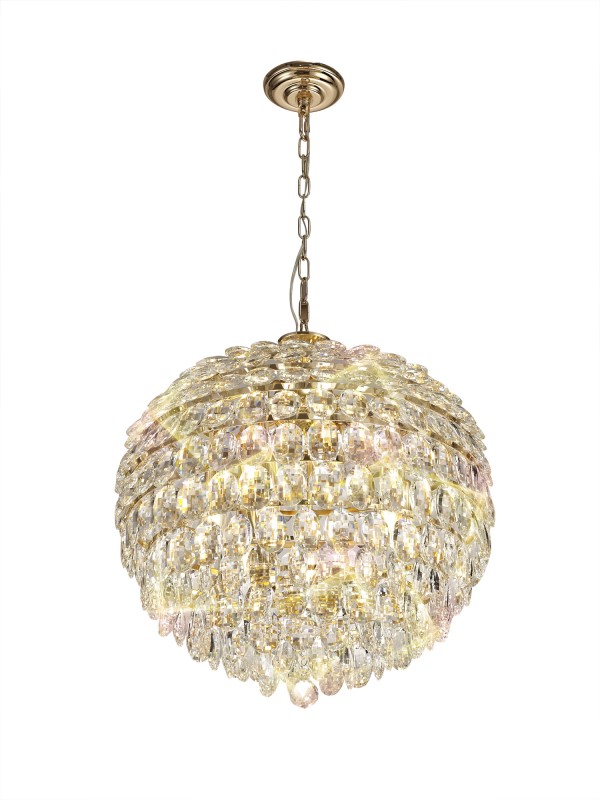 Pendant 9 Light French Gold - Click Image to Close
